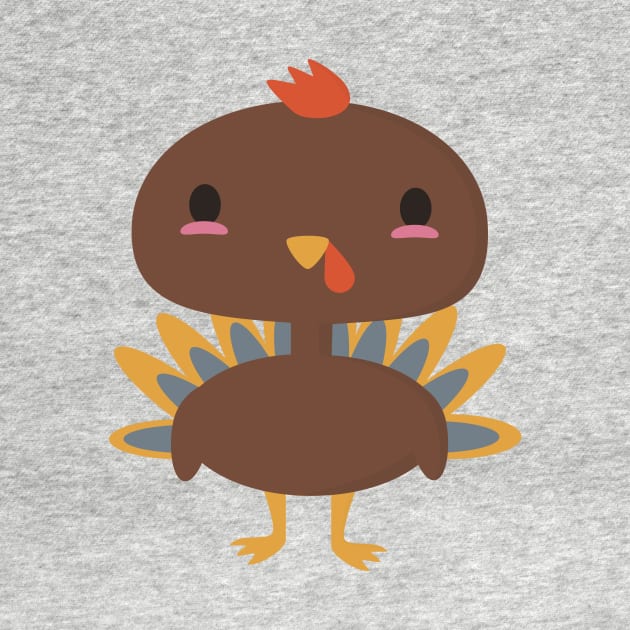 Kawaii turkey is happy to be your thanksgiving buddy by happinessinatee